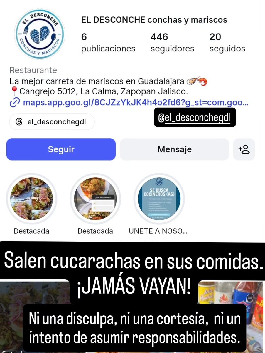 danysahd's tweet photo. No hubo una disculpa, no hubo un descuento, no hubo una cortesía,  no hubo una responsabilidad, lo que si hubo fue una CUCARACHA  mezclada en sus alimentos. Que perro asco. En mi vida había pasado un momento tan asqueroso e incomodo.
¡Nunca VAYAN! @Apestan_JAL https://t.co/OBE8VOCKHp