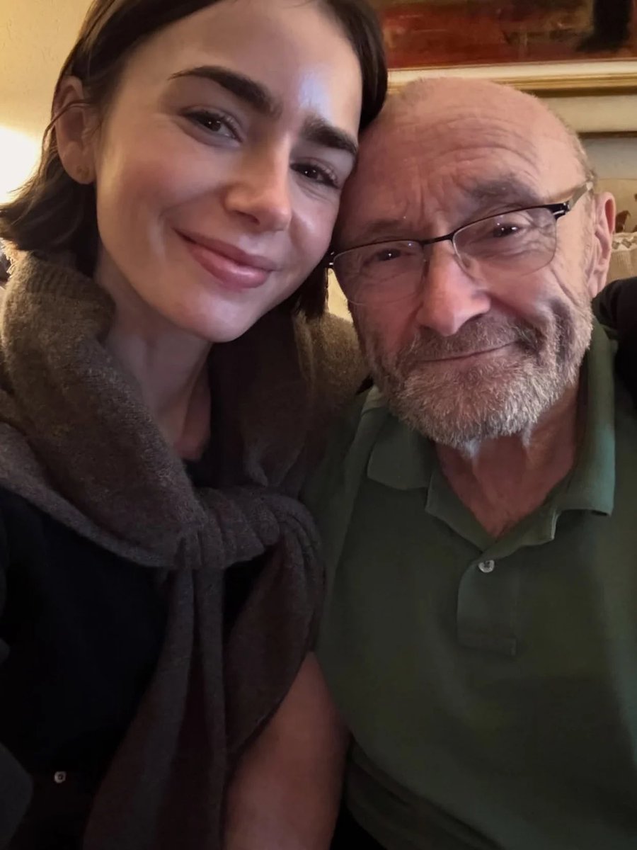 notgwendalupe's tweet photo. Phil Collins and Lily Collins through out the years. https://t.co/lpc2YBWk5n