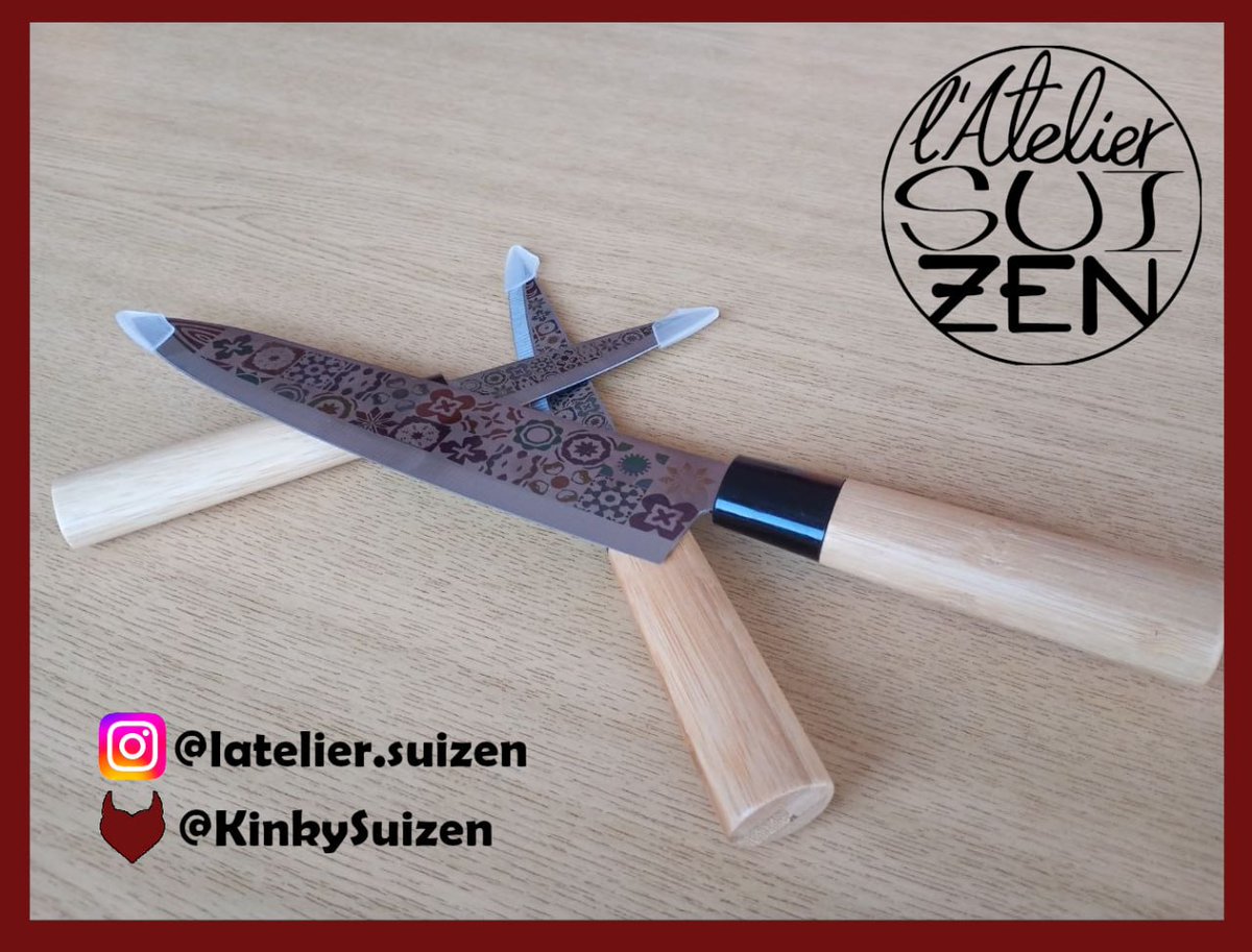 tied_to_a_pole's tweet photo. Who could resist a knife play proposition with such beauties?
¿Quién se podría resistir a un poco de Knife Play con estos cuchillos?
#knifeplay #bloodplay #kitchen #messer #knife #cuchilo #engraved #colorful #atelier #kink #bdsm https://t.co/qm17uDPLdS