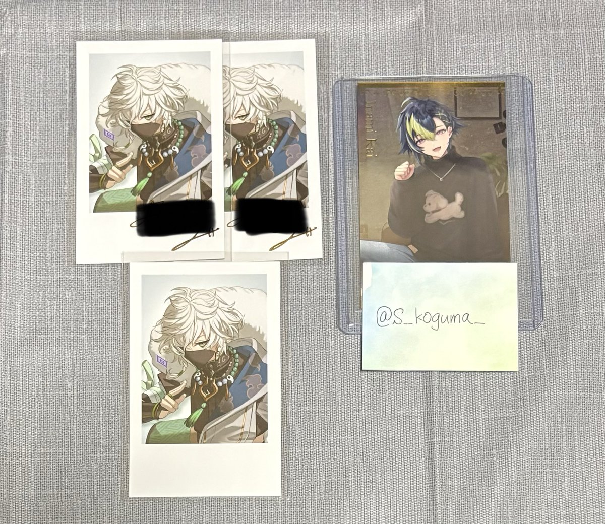 S_koguma_'s tweet photo. 【交換】にじさんじ Dytica 3rd anniversary 3周年 First meeting チェキ チェキ風カード

譲：画像1、2枚目

求：画像3枚目 💖優先(コンプ目的)
R⇄R希望

郵送のみ
検索からもお気軽にお声掛けください。 https://t.co/kYE4HLrsiq