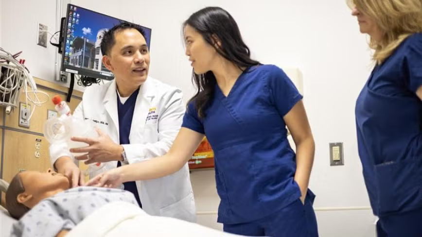 UofCalifornia's tweet photo. Nursing remains a sought-after profession, but a shortage of educators limits the growth of the nursing workforce. For #NationalNursesMonth, join us in celebrating UC-trained nurse educators who are delivering care and serving as clinical instructors across California’s public higher education systems. https://t.co/tKXpLyELst