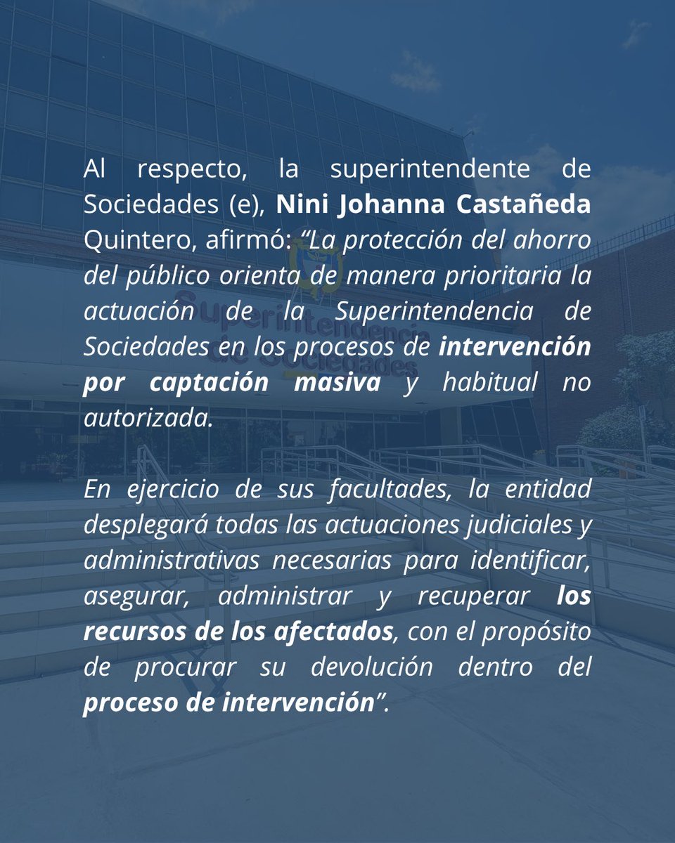 SSociedades's tweet photo. #Comunicado 📣 I La Superintendencia de Sociedades ordenó la toma de posesión como medida de intervención judicial de Jovany Andrés Taborda Aristiz

🔗 Conoce los detalles aquí: https://t.co/yjngNBadMG https://t.co/15Nq3XZkp1