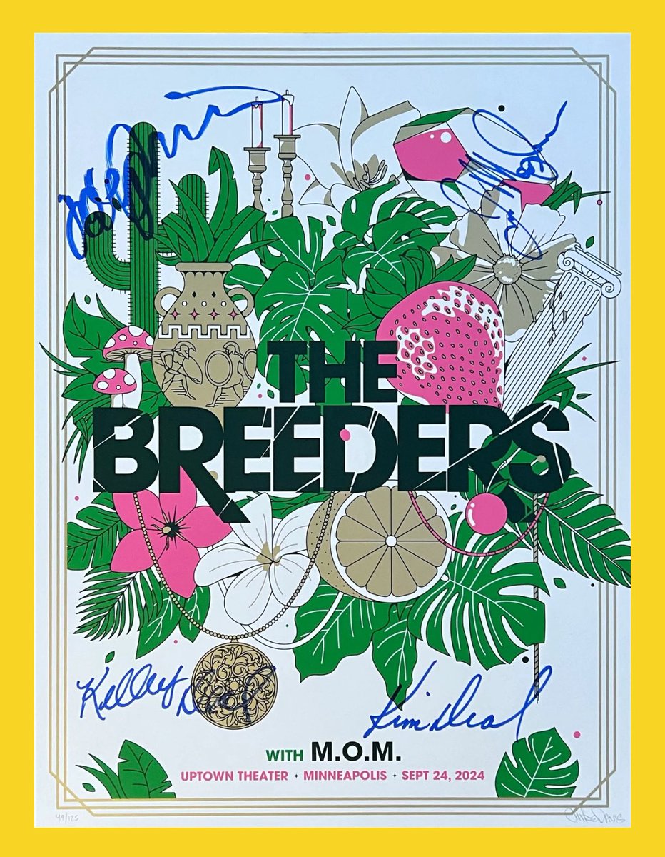 thebreeders's tweet photo. We have just added a selection of signed posters, pulled from the vault, to our store. Stay tuned for details of our brand new designs available at shows this summer! https://t.co/DRtZPhJ460 https://t.co/vFqmd1SJWB