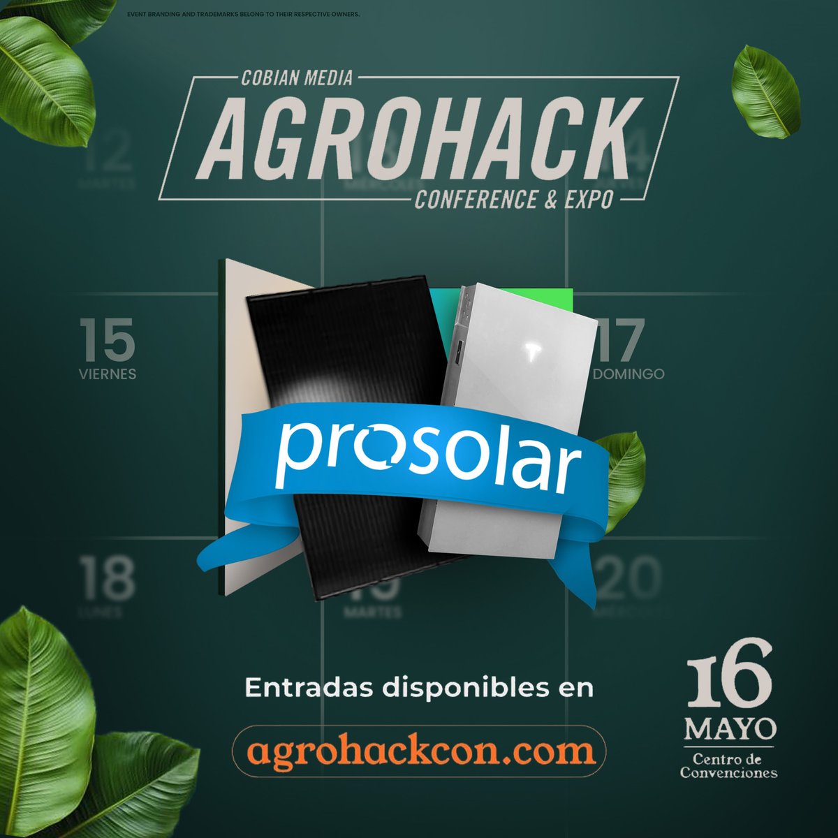 ProSolarPR's tweet photo. Este próximo 16 de mayo, ProSolar estará participando en AgroHack, una convención enfocada en impulsar la innovación, el emprendimiento y la colaboración dentro de la industria agrícola en Puerto Rico.

Consigue tus boletos en:
https://t.co/0jWv2zovX6

#ProSolarPR https://t.co/brgj0WVnuL