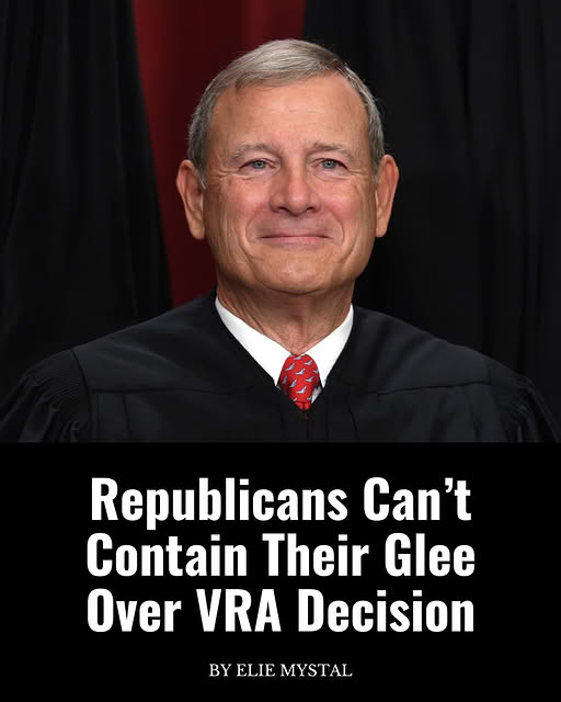 JamesTate121's tweet photo. I’ve spent most of the last 48 hours doomscrolling through people’s reactions to the destruction of the Voting Rights Act by the Supreme Court. The people I follow most regularly have split into predictable camps. There are people like me and Adam Serwer who are trying to put the court’s decision into the larger context of the long-standing white hostility to Black voting rights and Black political power. There are the folks like Ian Millhiser who have tried to explain the immediate legal effects of the court’s unconscionable decision. The activist set is taking some time to digest what has happened and plan for next steps, with some vowing to “fight” and ultimately “win” in some fashion.
Predictable, too, has been the reaction from the right. White supremacists and, to the extent there’s a difference, Republicans have been giddy. I read one particularly risible piece of trash in National Review crowing about how the Supreme Court’s decision will allow Republicans to gerrymander away Black political power while stopping Democrats from restoring that power. I think that legal analysis is wrong. But what struck me was not the stupidity of the argument but how happy they were to make it.
That happiness, from whites, is something that most of the articles and analyses, including mine, have failed to capture sufficiently. It is as distressing to me as the actual decision and the terrible results that will result from it. Republicans always want you to believe that they’re not racist “in their hearts,” that they just happen to prefer a set of policies that coincidentally result in inequality, oppression, and less opportunity for non-white Americans. But this reaction to the death of the VRA proves they’re lying. They hate Black people, and they hate Black people who have political power most of all. https://t.co/UOfQ9hOV07