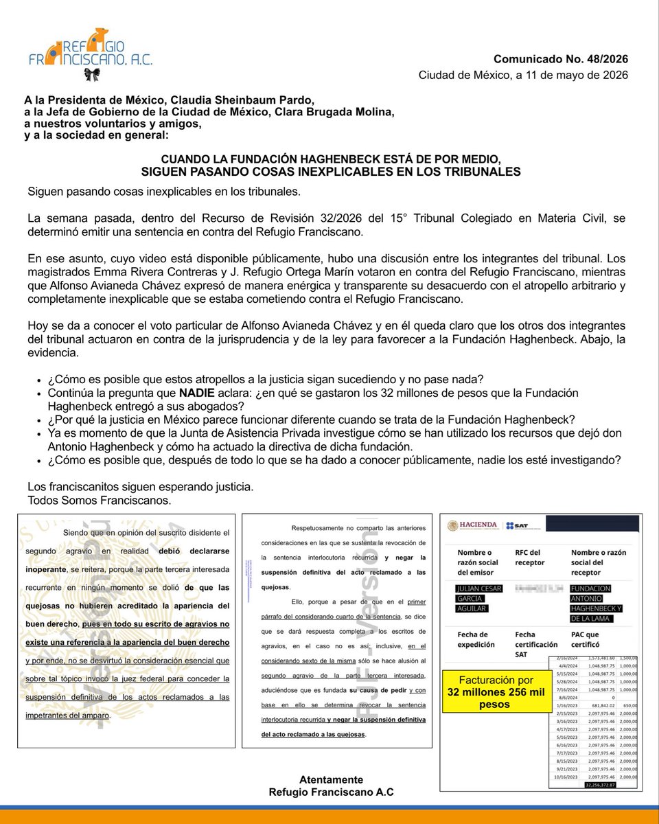 REFUGIO FRANCISCANO AC tweet media
