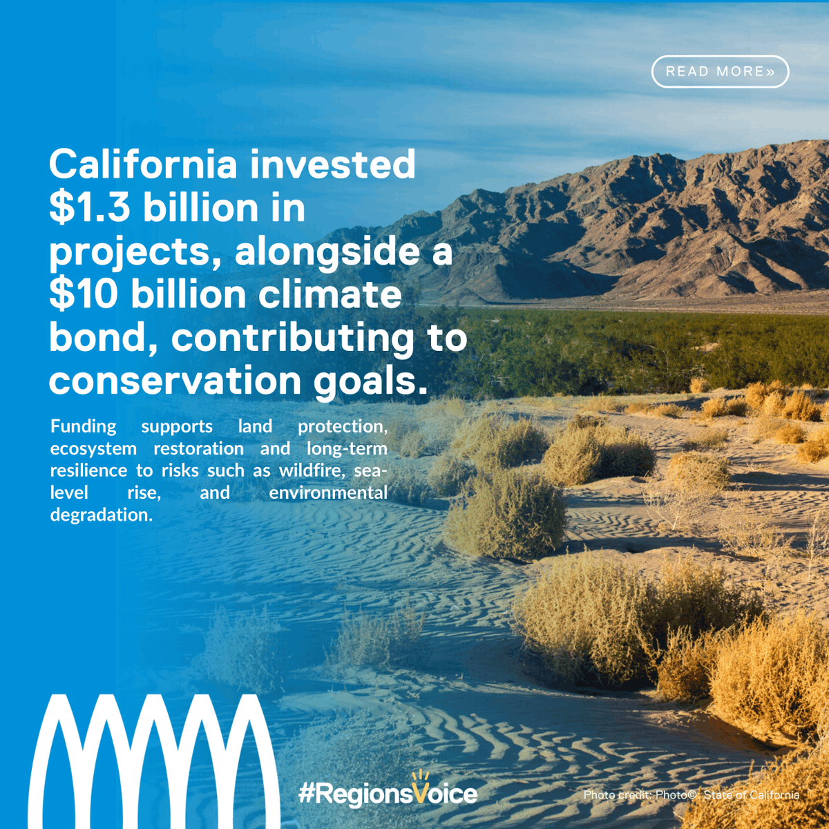 30x30CA's tweet photo. Last month, Regions4 released a case study on California's 30x30 initiative, spotlighting the state's world-leading role in delivering progress on 30x30 - a key target in the United Nations' Global Biodiversity Framework. 

Read more: https://t.co/1glJVhHr2f https://t.co/RK9wPrXA4V