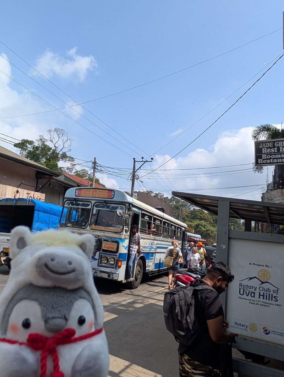 🎠「到着しました🎶
　　通常のローカルバスはこんな感じ
　　(これも数時間走る)なので
　　乗ってきたバスが快適で
　　とても良かったです✨」
主「この街 欧米人に占拠されているね
　　なぜ欧米人は現地を楽しむのでは
　　なく自国を旅先に持ってくる
　　んだろう🤔」