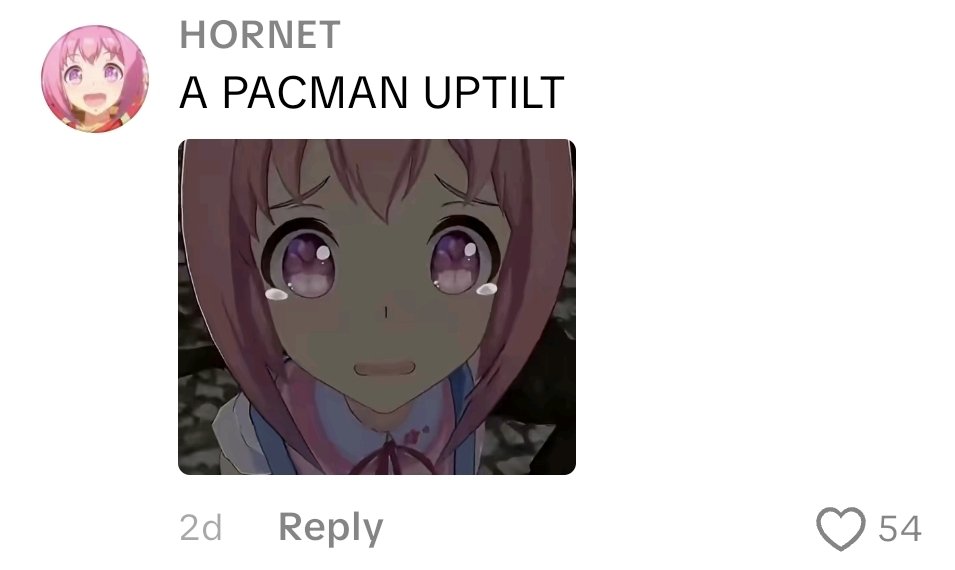 MiddyRibbon's tweet photo. If I have to hear someone imply that Pac-Man's up tilt is super niche one more time... https://t.co/sRFBYufdnF
