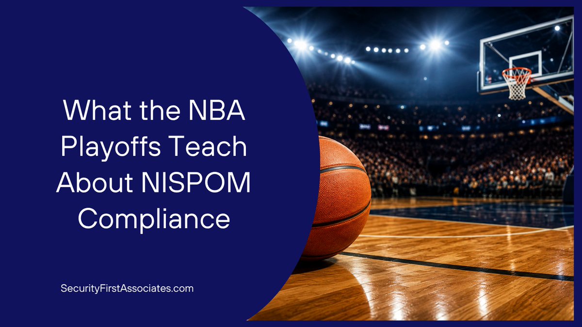 SecurityFrst's tweet photo. Pressure exposes preparation.

The NBA playoffs and NISPOM compliance have more in common than you think.

Strong industrial security programs are built through systems, leadership, training, and consistency long before a DCSA assessment begins.

#NISPOM #IndustrialSecurity #DCSA https://t.co/Bl5ZeYpBbU