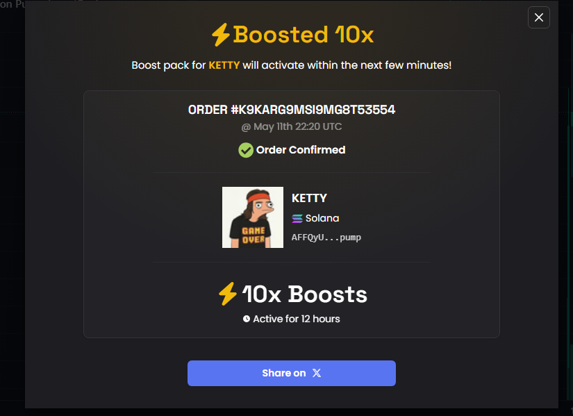 0xSavior's tweet photo. 10x boosts bought so far.

Rawring Ketty

CA: AFFQyU6EmFUVxeazzowdrdn48TtmeHnYNLPXqgupump https://t.co/8e6WS68JTE