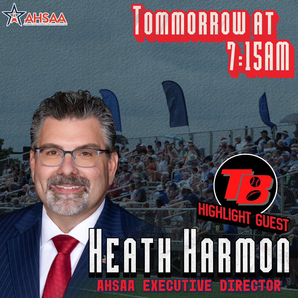 977ESPN's tweet photo. Look forward to our conversation with @Heath_M_Harmon with @AHSAAUpdates tomorrow morning on Talkin' Ball with @stheisenespn and @DrewD977ESPN on 97.7 ESPN the Zone!🏅🎙️ https://t.co/Y5YInINQFU