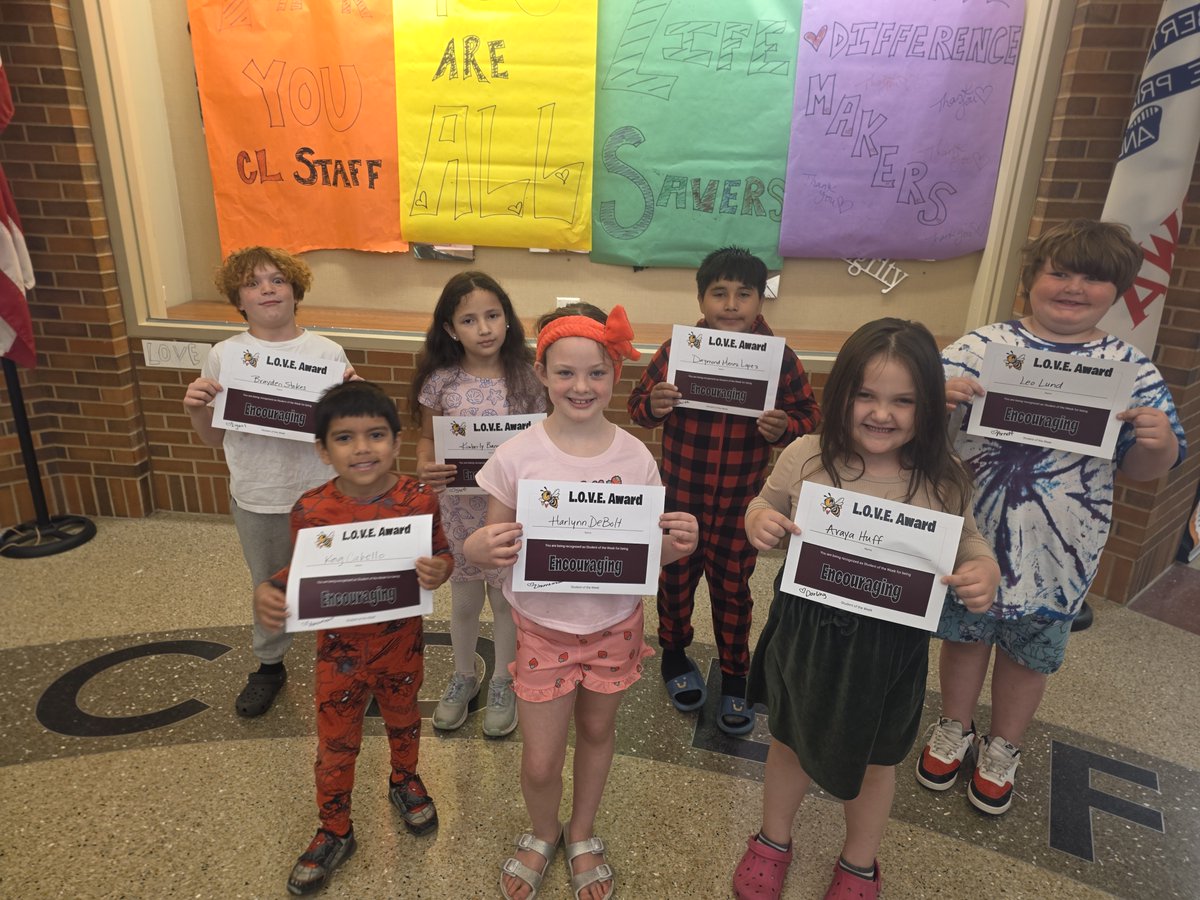 CLMightyJackets's tweet photo. Congratulations to our students showing L.O.V.E. and being Encouraging!! https://t.co/TeEFRJnuzI
