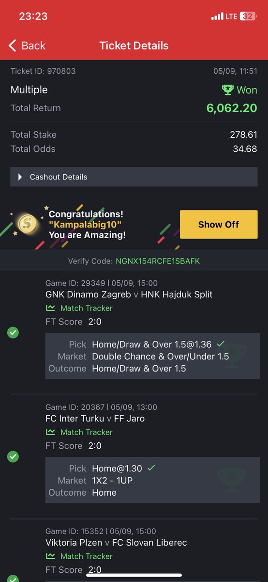 kampala10_'s tweet photo. Weekend winnings https://t.co/mRDMF60QXJ