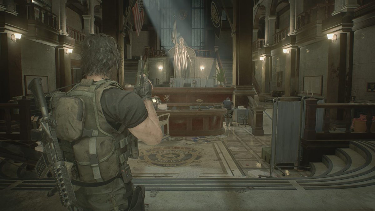 la comisaría de raccoon city siempre me va a parecer tan hermosa