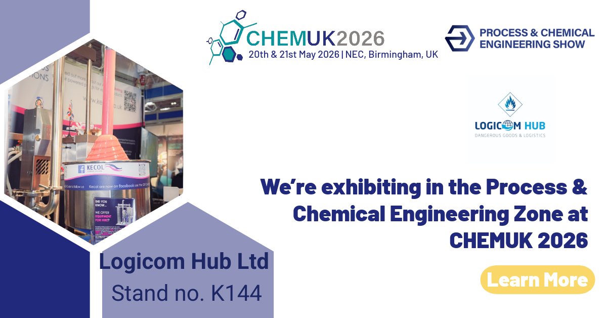 LogicomHub's tweet photo. 📣 We’re exhibiting at @CHEMUKEXPO 

Meet us at NEC Birmingham on 20–21 May to explore solutions for the chemicals &amp; process industries.
#dangerousgoods, #freight, # supplychain

Let’s connect 👉  https://t.co/IQQ1RwlvgM https://t.co/QDccSZoghs