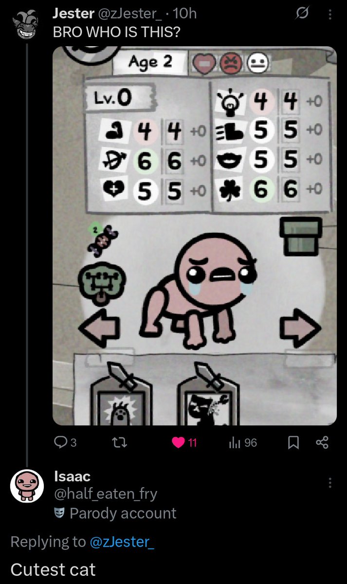 Mewgenics twt OOC tweet media