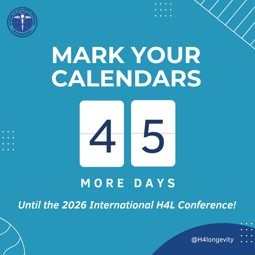 H4Longevity's tweet photo. Only 60 days until the Health for Longevity Conference 2026! Join clinicians, innovators, and thought leaders in Edmonton for three days of cutting-edge insights on healthspan, prevention, and performance.
 
🎟 Register: https://h4l.caUse code H4L-YEG for 25% off! https://t.co/nSVRb0UYLq