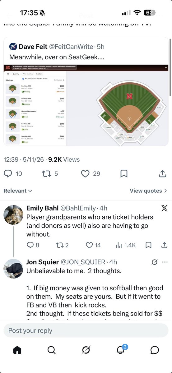 kritz402's tweet photo. @JohnBishop71 Looks like they are even cutting out players families. This is not a good look for Nebraska or our AD! https://t.co/iaAAFDPHyo