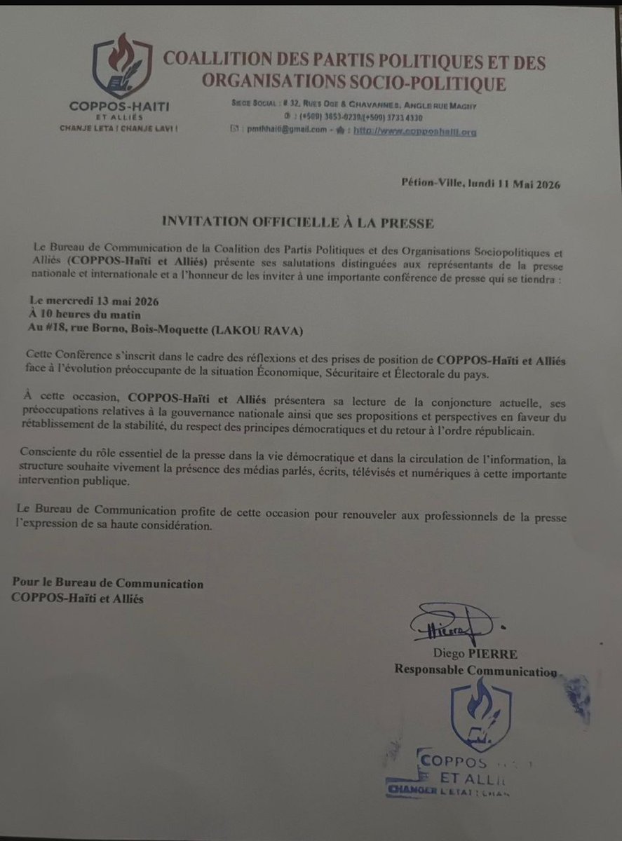 COPPOS-HAÏTI Et Alliés tweet media