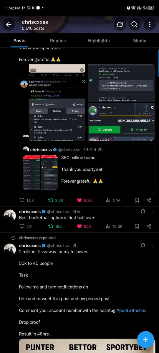 EkohCaleb40486's tweet photo. @chriscxss All done  sir 
9162991265
Opay 
Caleb ekoh 
 #puntwithchris https://t.co/m9reBGWdC4