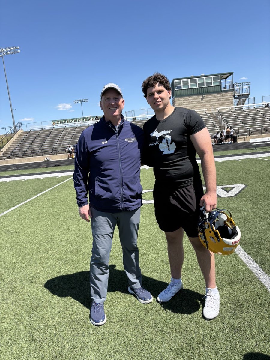 LukeBrodnicki's tweet photo. Blessed to have received an offer from @Hillsdale_FB after a great camp! 
Thank you @CoachBradOtter and @CoachShreff  for the opportunity! https://t.co/W92ebNlPGz