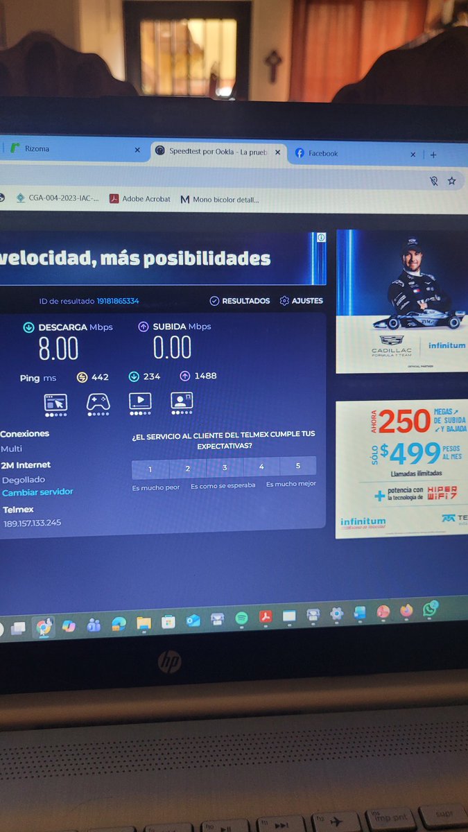 ArenasVivar's tweet photo. Subida 0 mbps. Tengo que esperar media hora para que suba este mensaje... así el internet desde hace meses. @Telmex @TELMEXSoluciona @Profeco https://t.co/s6O28hPltL
