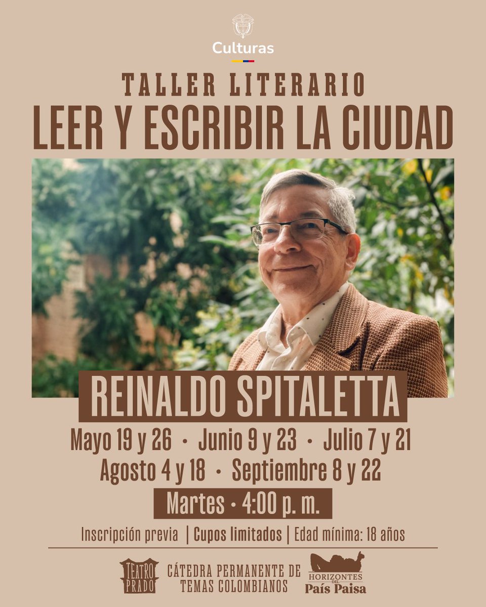 TeatroPrado's tweet photo. Este es un taller teórico-práctico de literatura enfocado en los aspectos fundamentales de la lectura y la escritura. 

Más información e inscripciones aquí: https://t.co/iOrKkCyrYd https://t.co/H6NZtLHbYD