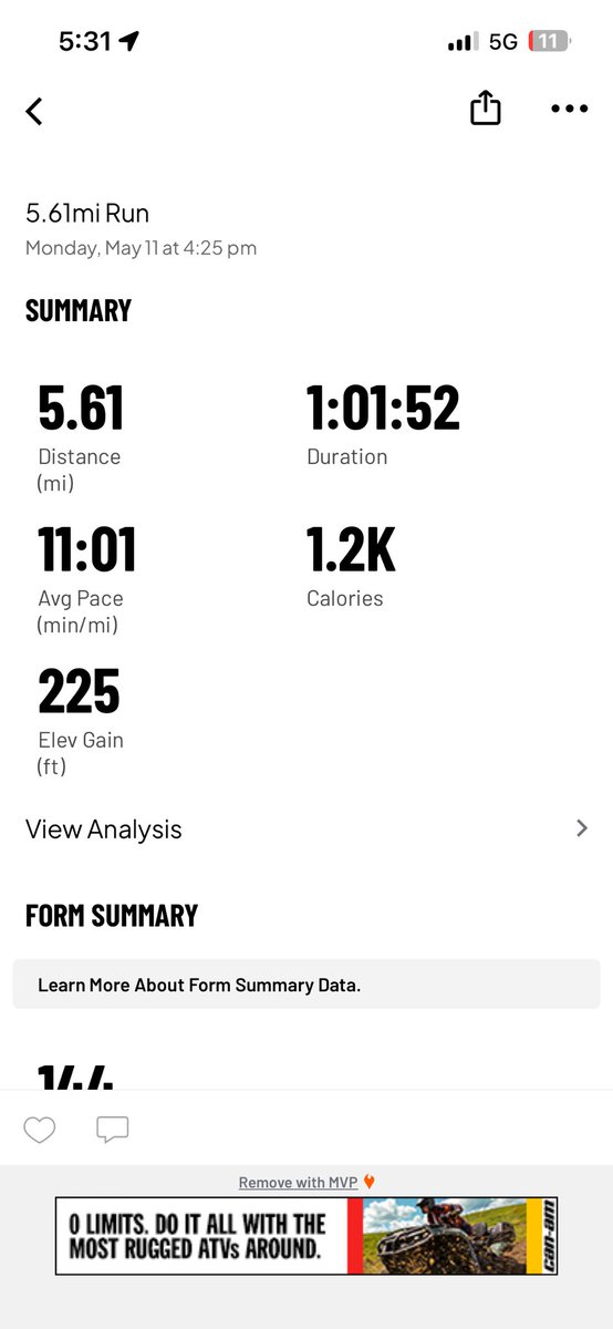 CorbinS_25's tweet photo. Pretty slow but most I’ve ever done for time &amp; distance. Felt like I entered flow state. https://t.co/6Dps7WtCaD