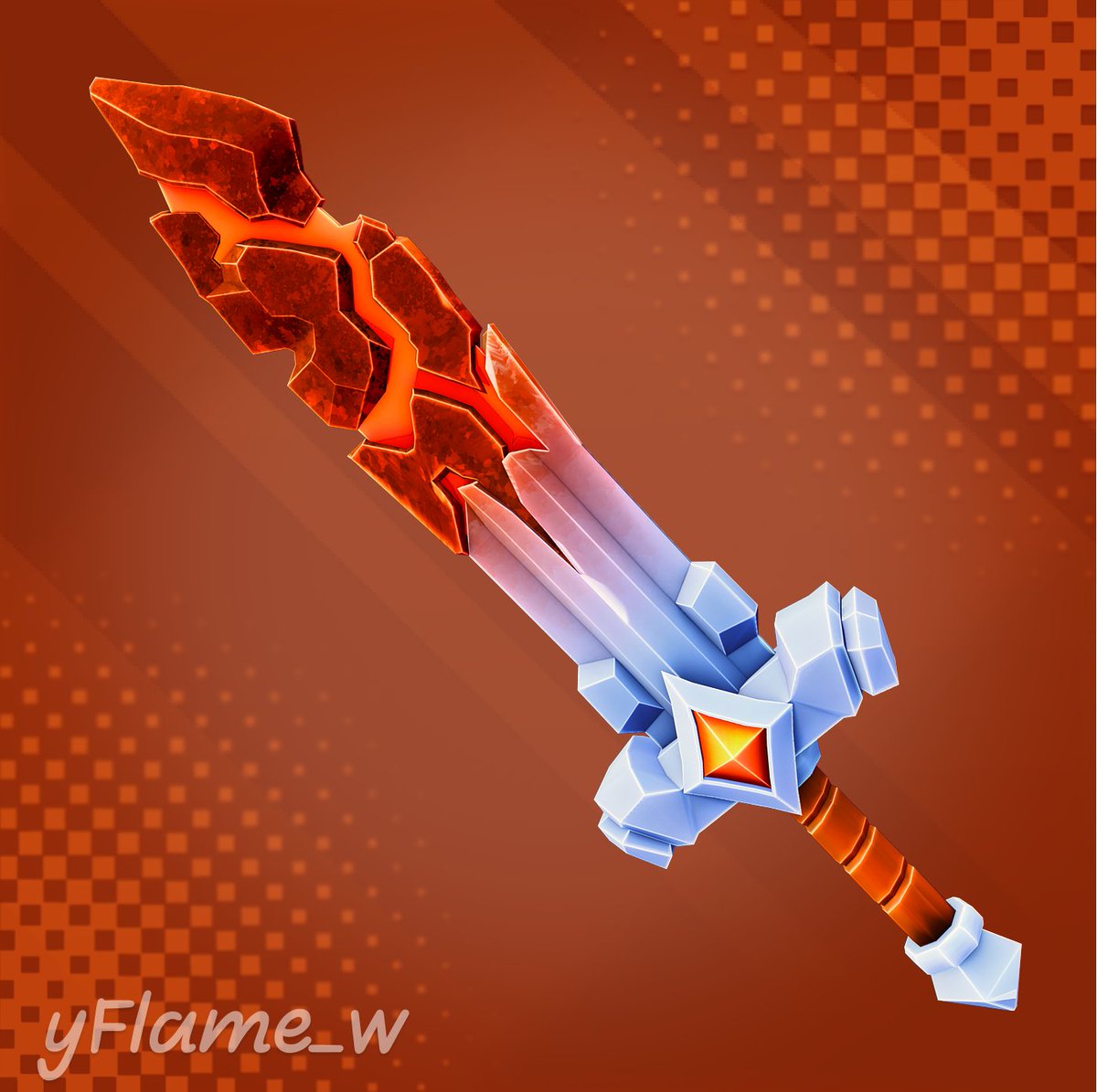 YflameW's tweet photo. 🌋 Stylized Rusty-Magma Sword 🌋
------------------------------------------
📩 Discord: yflame_w (fast reply)
#RobloxDev #Roblox #Lowpoly #Blender #RobloxArt https://t.co/jadnHSUwYo