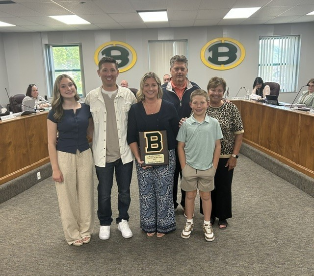 BrookeCounty's tweet photo. The Brooke County Board of Education proudly honored our Teacher of the Year, Jessica Yarter, for her outstanding dedication, leadership, and commitment to the students and staff of Brooke County Schools. 🍎👏 https://t.co/oxiF8xDueh