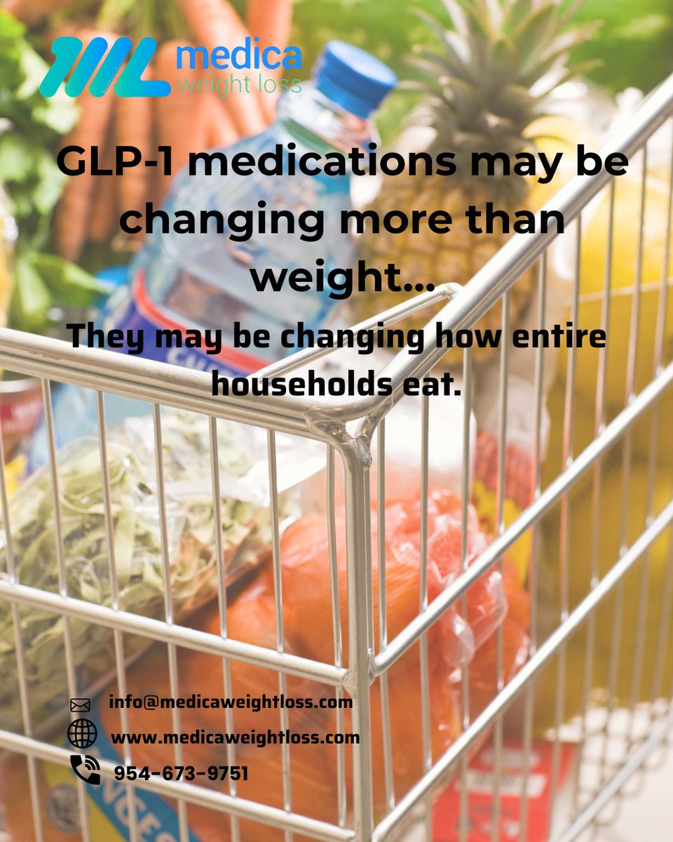 Hanzgrg's tweet photo. New research suggests GLP-1 medications may influence entire household eating habits — not just individual weight loss.
Studies have shown:
✔️ Reduced grocery spending
✔️ Less snacking &amp; impulse buying
✔️ Lower purchases of processed foods and sugary drinks
✔️ Healthier shopping https://t.co/s2RGjaNiFI