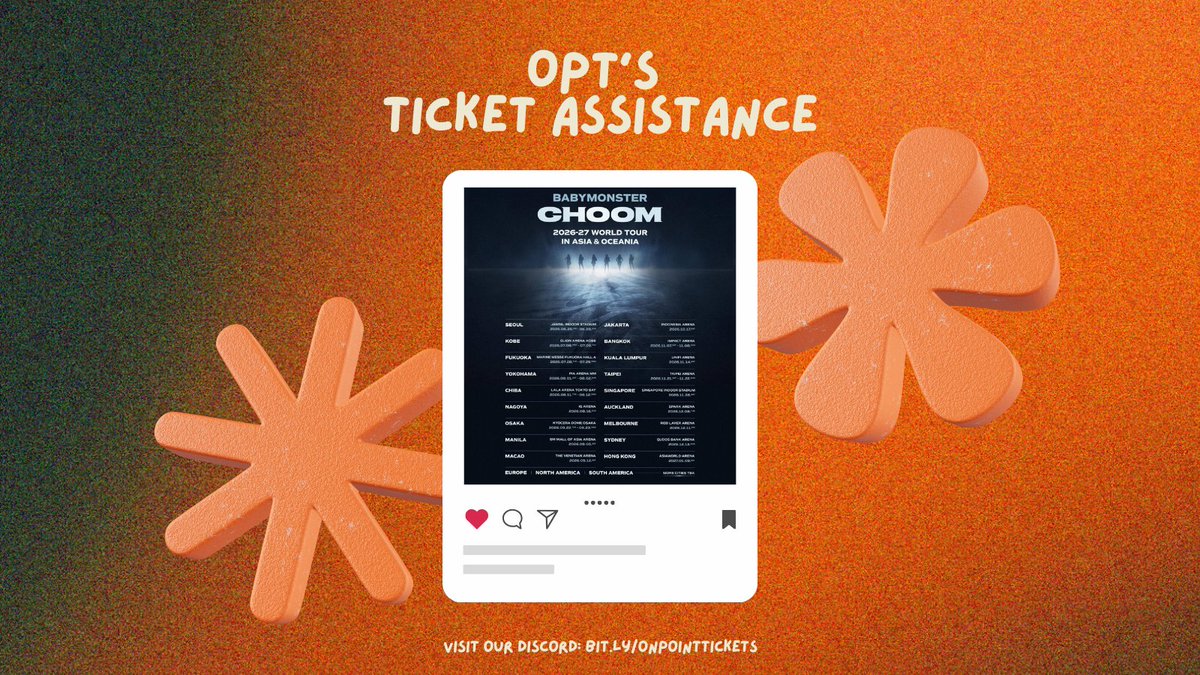 onpointticket's tweet photo. 🎟️ BABYMONSTER IN MANILA! – Let us secure your tickets!

Safe, trusted, and hassle-free.

✅ Tickets under your name & account
✅ Transparent, proven service
✅ Hundreds of happy clients

⚠️ Note: While we give 100% effort, tickets are not guaranteed as they depend on the official site's system.

DM us to be assisted!