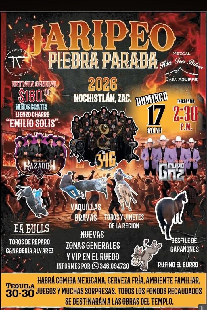 MagicNochistlan's tweet photo. Tenemos diversidad de eventos y ahora toca el Jaripeo en Piedra Parada.
#PiedraParadaNochistlan 
#ViveNochis 
#ZacatecasDeslumbrante  

Visítanos-> https://t.co/jVRmTET2yE https://t.co/BoKXFyGAUW