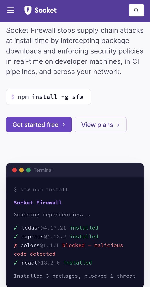 Peramanathan's tweet photo. Avoid installing packages in local machines, delegate to cloud agents, or use sandboxes, containers. Mini-Shai-Hulud worms are spreading and hijacking package publications since April 2026. Use @pnpmjs, @SocketSecurity firewall sfw. https://t.co/7GUBYKn3HB