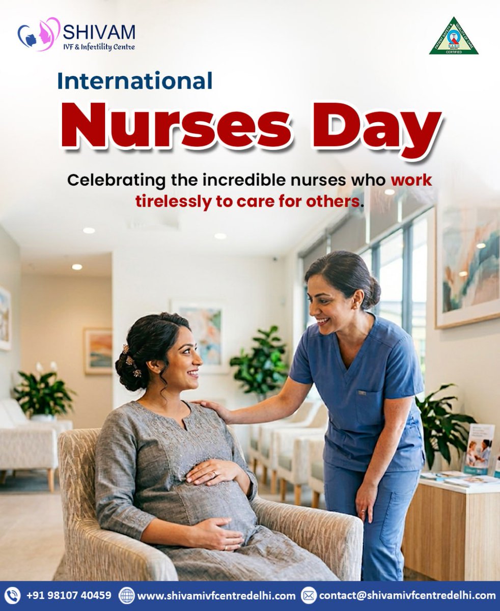 IvfShivam's tweet photo. Today, we celebrate the incredible nurses who work tirelessly every day to care, comfort, and heal. Your compassion, dedication, and strength make a difference in countless lives.

Thank you for being the heart of healthcare🌸

#InternationalNursesDay #NursesDay #ShivamIVF https://t.co/Kq8hLSZa2Y
