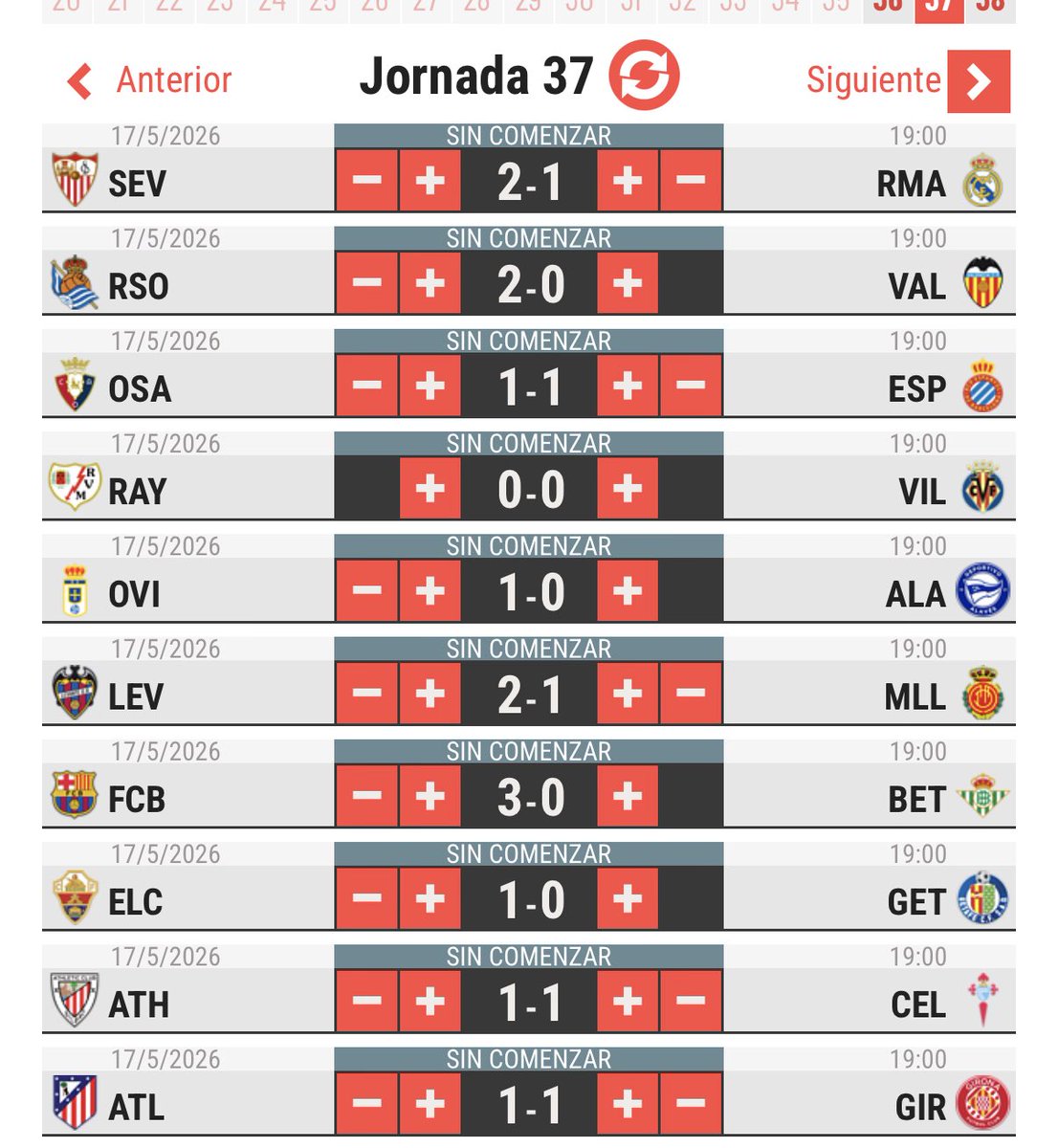 alejandrocm0_'s tweet photo. @_semprellevant @RompedorLUD A resultados es más difícil que con 1X2, pero he puesto los resultados intentando ser lo más objetivo posible, no buscando el descenso/permanencia de ningún equipo en particular. https://t.co/RCYoWriw3C