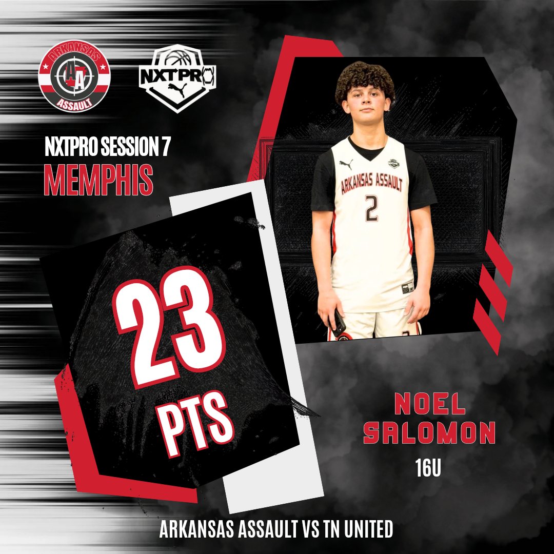 ArkansasAssault's tweet photo. Impressive game from @Noel_Salomon3, dropping 23 against a very talented TN United team. 🚀
#BeTheNXTPRO
@NxtProHoops https://t.co/kSbnKvJKF2