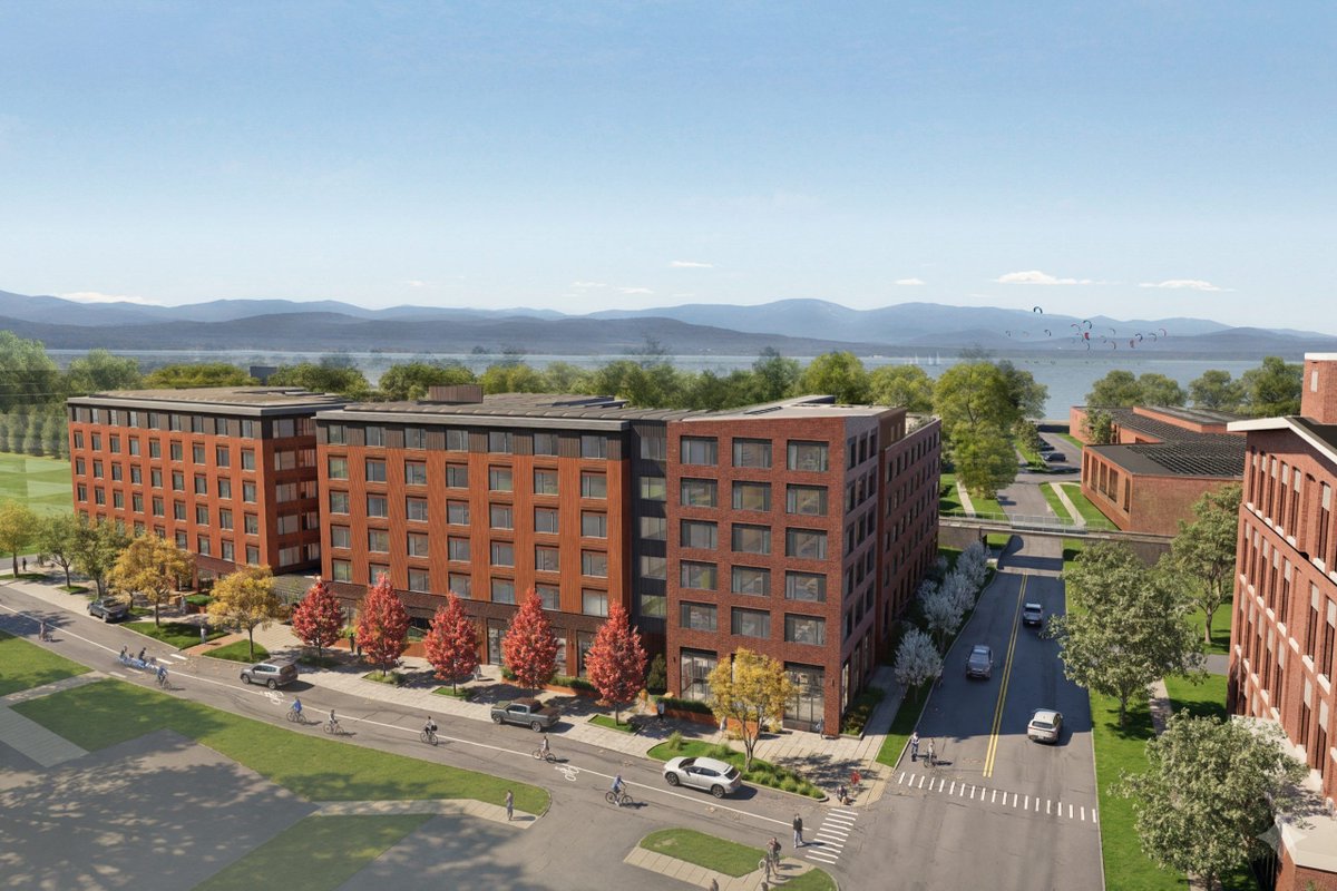 sevendaysvt's tweet photo. The Burlington City Council on Monday approved the development agreement for the first phase of a major real estate project that will reshape the city’s South End.

The project, known as the South End Coordinated Redevelopment Plan, is a public-private development partnership between Champlain College and Ride Your Bike, the group of investors behind the nearby coworking campus Hula. The $100-million first phase includes two six-story buildings with 205 apartments on what is now a parking lot on Lakeside Avenue. https://t.co/uuTrACieg4