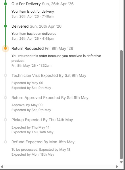 devara_sandeep's tweet photo. Order ID: OD337388312285176100
Really disappointed with my recent experience with @Flipkart.
Ordered a Flipkart SmartBuy cooler and it was delivered on 26th April under Open Box Delivery. No physical damage was found, and the delivery agent left. https://t.co/A0bBRGlq0t
