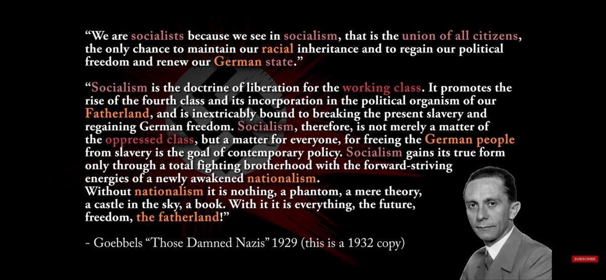 whalebutt2000's tweet photo. @TheRealFounding @EnergyMix_UK @BasedMikeLee @amuse Read Mein Kampf and Zweites Buch, it’s practically all he rambles on about.

And it wasn’t just him, the whole gang had a boner for socialism, here’s Goebbels; https://t.co/6BMQJ2E477