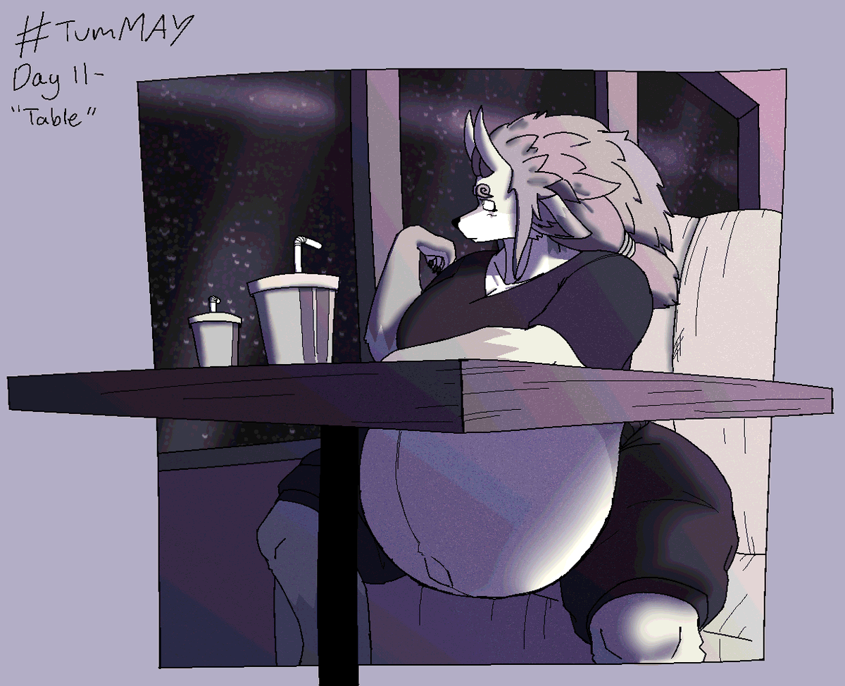 kappasnuggle's tweet photo. Tummay day 11 - "table"
 Aggie got stood up for her date... any volunteers to make her feel any better? Please?
(bellies under tables drive me crazy) https://t.co/hyT3YGbTE3