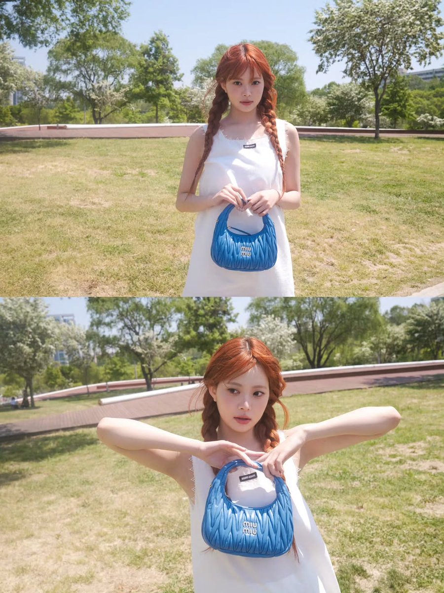 sserapics's tweet photo. hhh.e_c.v instagram update 

💙🦋 #MiuMiu #MiuWander

#HONGEUNCHAE #홍은채
#LE_SSERAFIM #르세라핌

1/5 https://t.co/vDBsIjjHMj