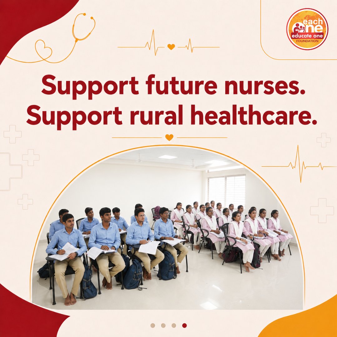 Each1EducateOne's tweet photo. This #InternationalNursesDay, we celebrate future healers like Ankitha &amp; Srujan. Through the Each One Medical Educate One Programme, rural students receive free-of-charge education with clinical exposure to serve rural India. Support future nurses: https://t.co/UVK4XlHqIR https://t.co/TAJQgbt1DM