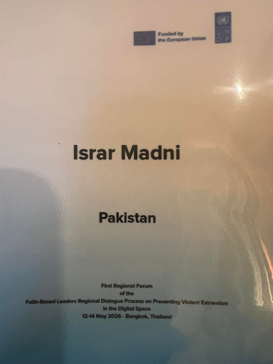 IRCRA3's tweet photo. @Misrarmadani will participate in the inaugural Regional Forum of Faith-Based Leaders Regional Dialogue Process on Preventing Violent Extremism in the Digital Space, convened by the UNDP Bangkok Regional Hub. Scheduled to take place in Bangkok, Thailand, from May 12 to 14, 2026 https://t.co/XtsMqhwBqt
