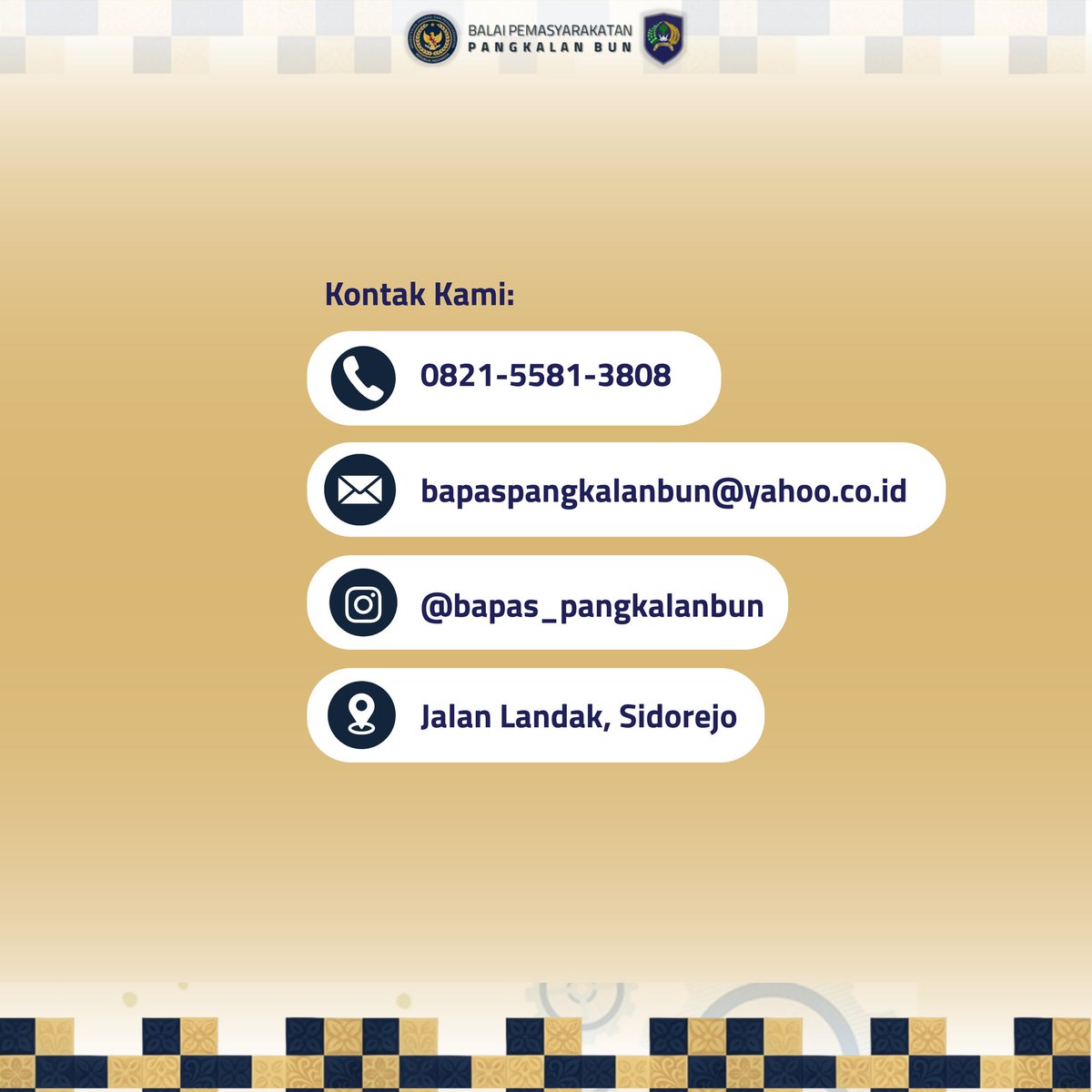BapasPBun's tweet photo. Bapas Pangkalan Bun Hadiri Pengantar Purna Tugas dan Pisah Sambut Pejabat Struktural Lapas Kelas IIB Pangkalan Bun https://t.co/jZF2Kko8Nh