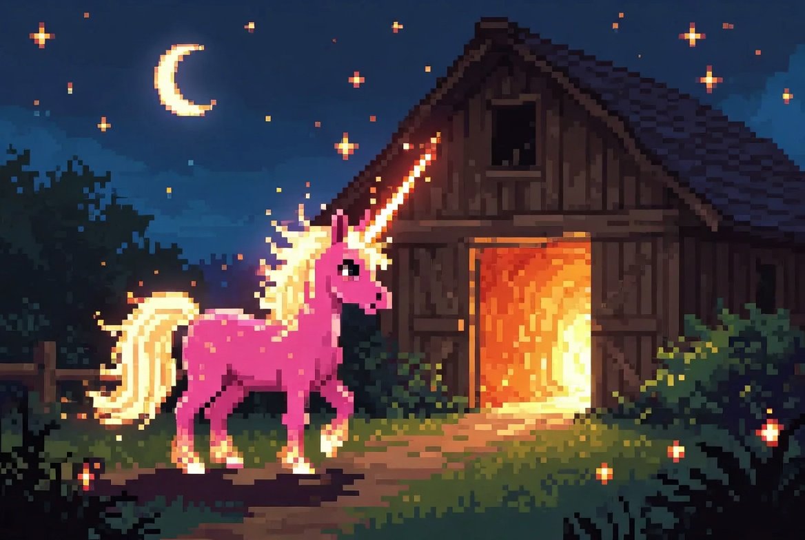 PengpegV4's tweet photo. Unicorn approaching the mysterious glowing barn
@unipixnft https://t.co/rQhnw49O38
