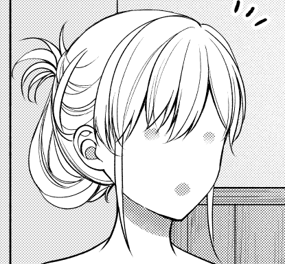 髪の毛にトーンを貼りたくて、目を非表示にしたら
ハニワみたいな島崎さんになってちょっと笑ってしまいました 