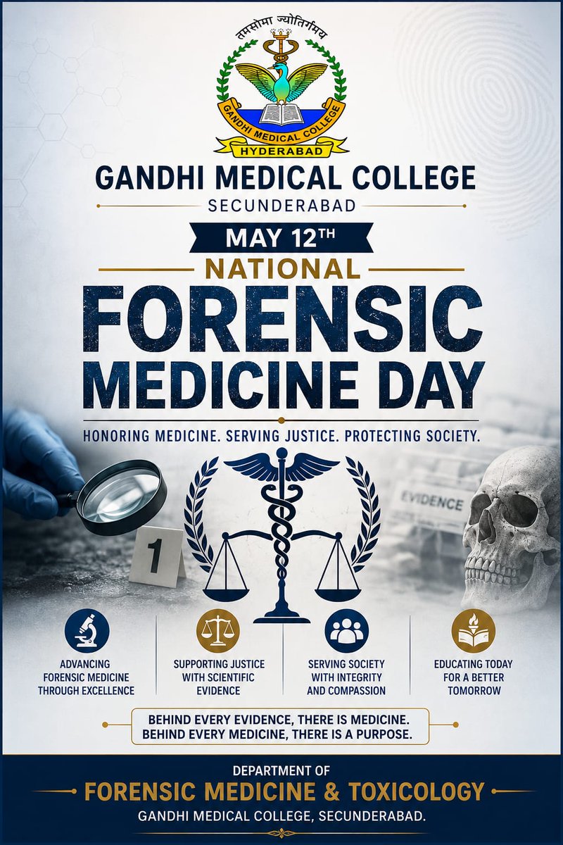 drksthakur's tweet photo. Good Morning Sir 🌹 Today, 12th May ( every year) is celebrated as National Forensic Medicine Day. https://t.co/SDBFlILIfC