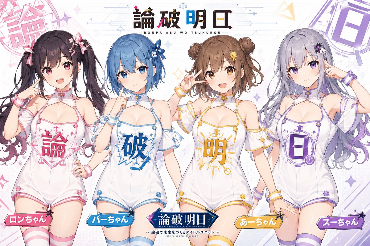 MaoGondawara's tweet photo. アイドルユニットを作りましょう
もちろん、四人全部デザインしちゃってもいいんですよ?
なんなら、アイドルじゃなくて戦隊モノでも・・・
画像苦手な方の、コンセプト企画案参加も大歓迎でございます
#論破明日 #Rompers
※画像はイメージです https://t.co/FkGm39UaVV